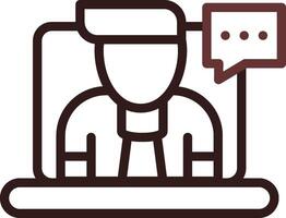 Online Interview Creative Icon Design vector