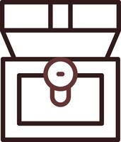 Treasure Chest Creative Icon Design vector