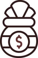 Money Bag Creative Icon Design vector