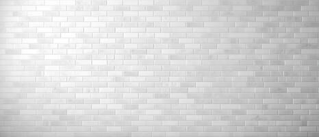 AI Generated White Brick Wall Modern Urban Texture. Vintage Grunge Background, Copy Space photo