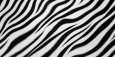 AI generated Zebra Stripes, Wildlife Pattern Background. Striped Fur, Black and White Animal Skin Texture photo