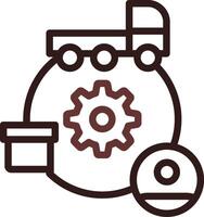 Supply Chain Creative Icon Design vector