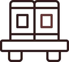 Book Shelf Creative Icon Design vector