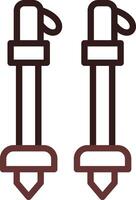 Ski Poles Creative Icon Design vector