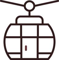 Cable Car Creative Icon Design vector