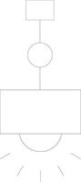 Hanging Lamp Creative Icon Design vector