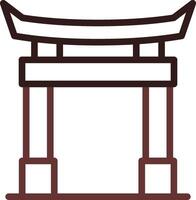 Torii Gate Creative Icon Design vector