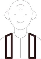 Old Man Creative Icon Design vector