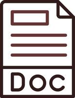Doc File Format Creative Icon Design vector