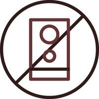 No Phone Creative Icon Design vector