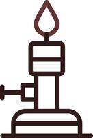 Bunsen Burner Creative Icon Design vector