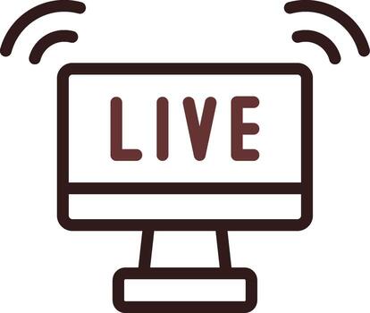 diseño de icono creativo de transmisión en vivo vector
