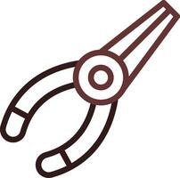 Needle Nose Pliers Creative Icon Design vector