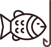 Hooked Fish Creative Icon Design vector