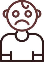 Sad Baby Creative Icon Design vector