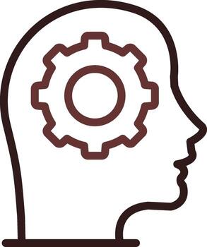 máquina aprendizaje creativo icono diseño vector