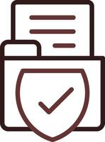 Secured Backup Creative Icon Design vector