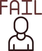 Fail Creative Icon Design vector