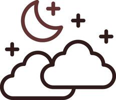 Night Weather Creative Icon Design vector