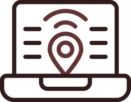 Digital Nomad Hub Creative Icon Design vector