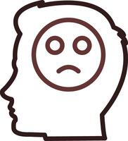 Emotions Sad Creative Icon Design vector