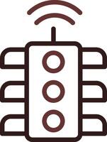 Smart Traffic Light Creative Icon Design vector
