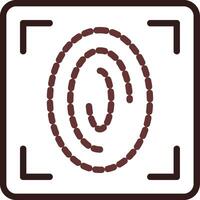 Fingerprint Scan Creative Icon Design vector