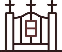 Cemetery Gate Creative Icon Design vector