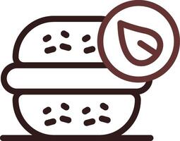 Vegan Burger Creative Icon Design vector