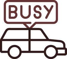 Busy Taxi Creative Icon Design vector