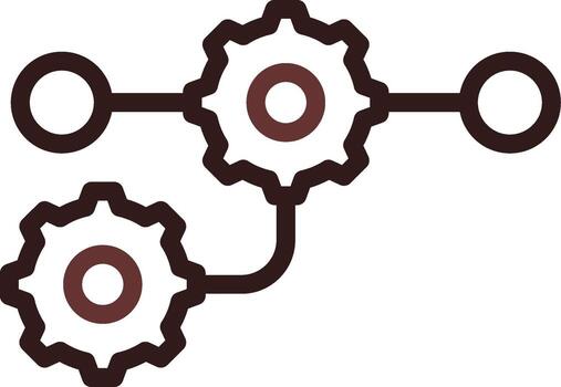 Workflow Process Creative Icon Design vector