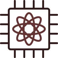 Quantum Computer Creative Icon Design vector