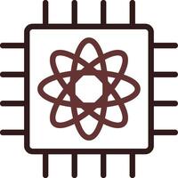 Quantum Computer Creative Icon Design vector