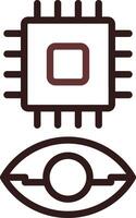 Eye Augmentation Creative Icon Design vector