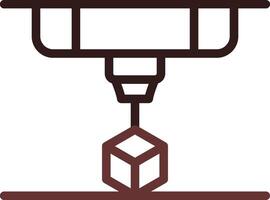 3D Printing Creative Icon Design vector