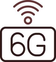 6G Network Creative Icon Design vector