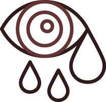 Watery Eyes Creative Icon Design vector