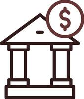 Commercial Bank Creative Icon Design vector