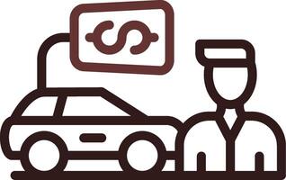 Car Salesman Creative Icon Design vector