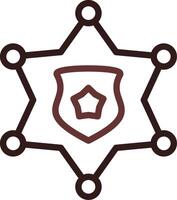 Sheriff Badge Creative Icon Design vector