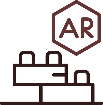 Ar Building Blocks Creative Icon Design