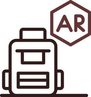 Ar Backpack Creative Icon Design vector