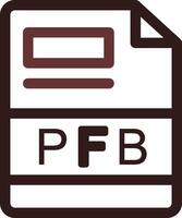 pfb creativo icono diseño vector