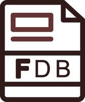 fdb creativo icono diseño vector