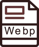 webp creativo icono diseño vector