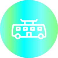 Tramcar Creative Icon Design vector