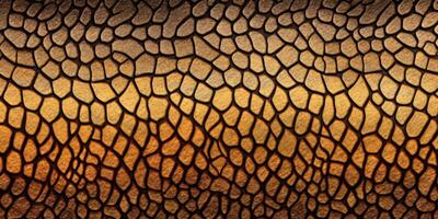 AI Generated Reptile Skin Texture with Gradient and Scale Detail. Crocodile Natural Material. Lizard Background. Generative AI photo