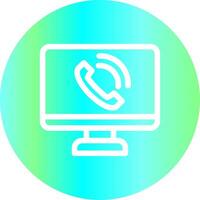 Phone Call Creative Icon Design vector