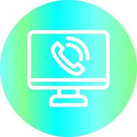 Phone Call Creative Icon Design vector