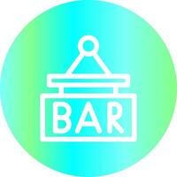 Bar Sign Board Creative Icon Design vector